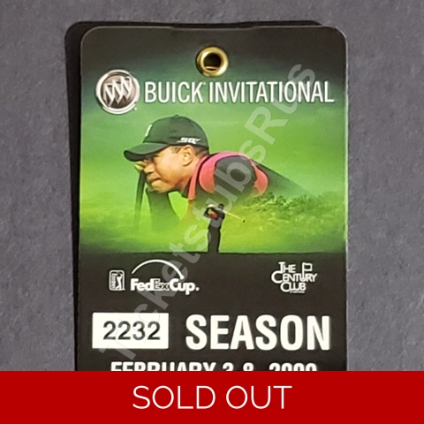 2009 Buick Invitational Torrey Pines Golf Club Badge Ticket TIGER WOODS CHAMPION